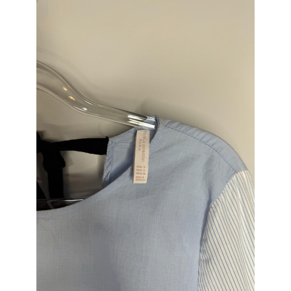 Zara Trafaluc collection blue three layer sleeve top blouse - Picture 6 of 7